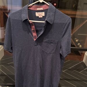 Original Penguin Navy Polo Shirt with Burgundy Accents